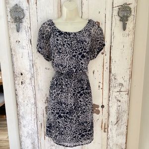 Bloomsbury Size 6 Woman's Gray Navy Blue Black Blouson Casual Career Dress